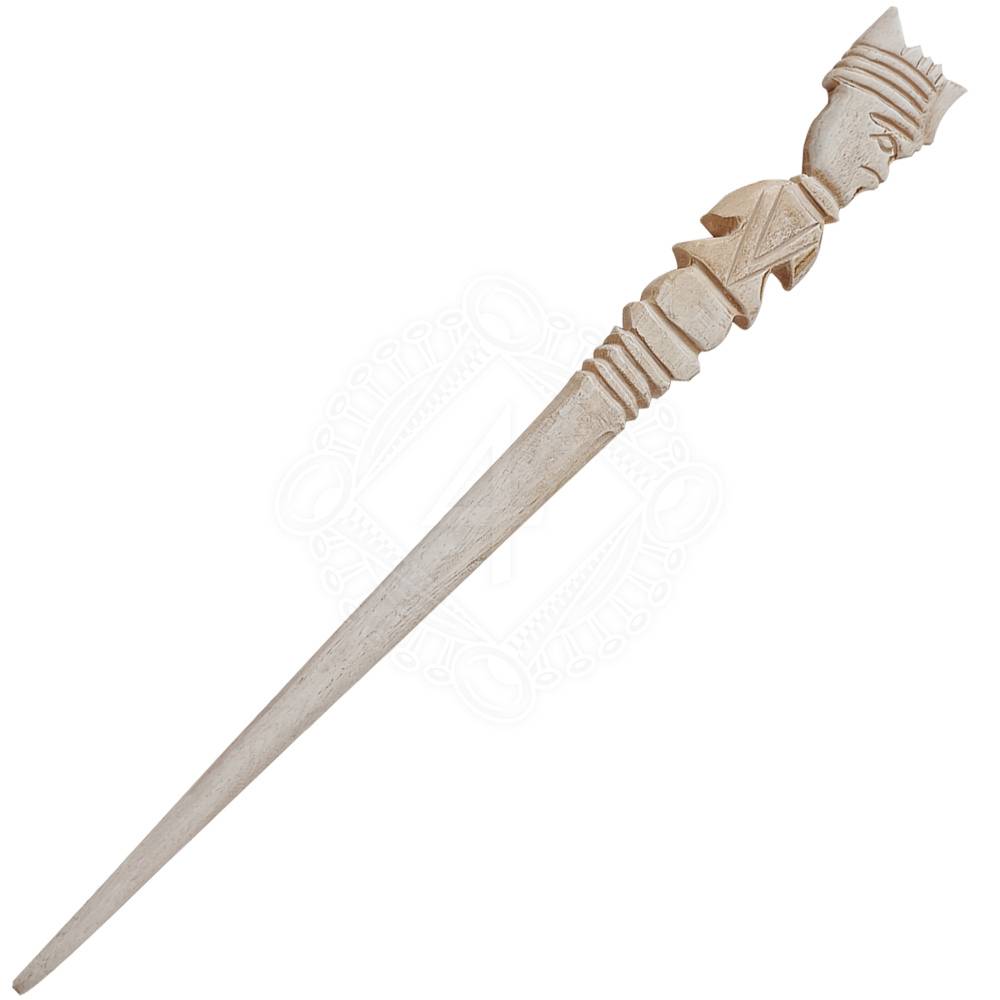 Römische Haarnadel aus Knochen mit dem Kopf der Minerva