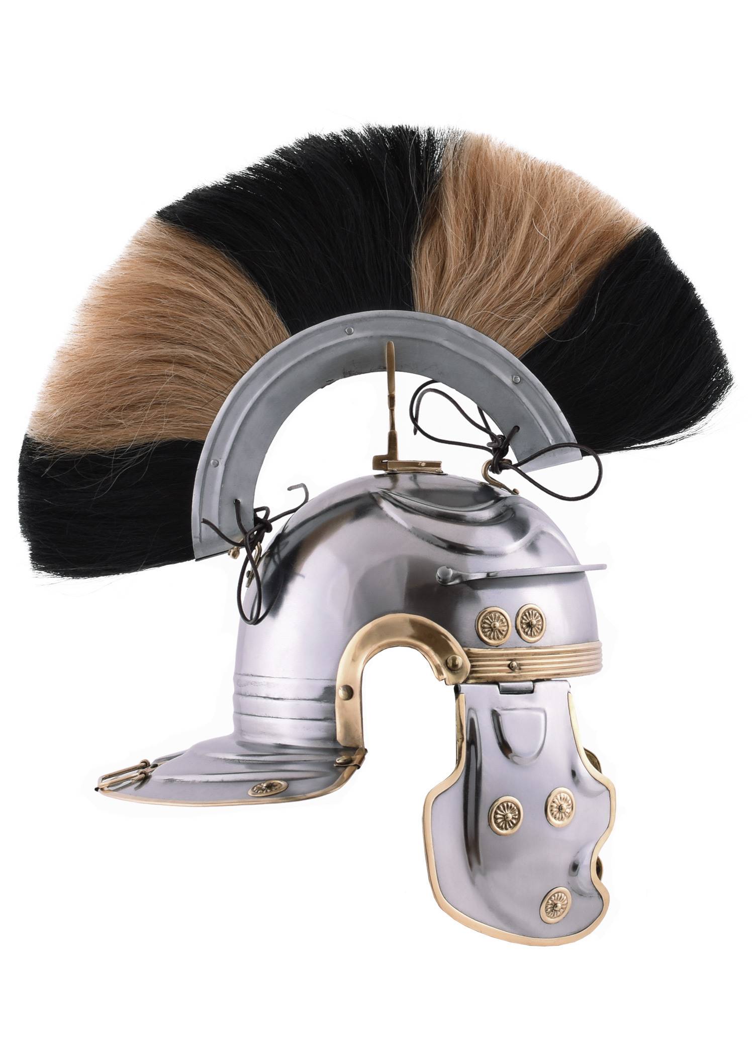 ​Römerhelm Imperial Gallic -G- Weisenau aus Stahl mit Helmbusch