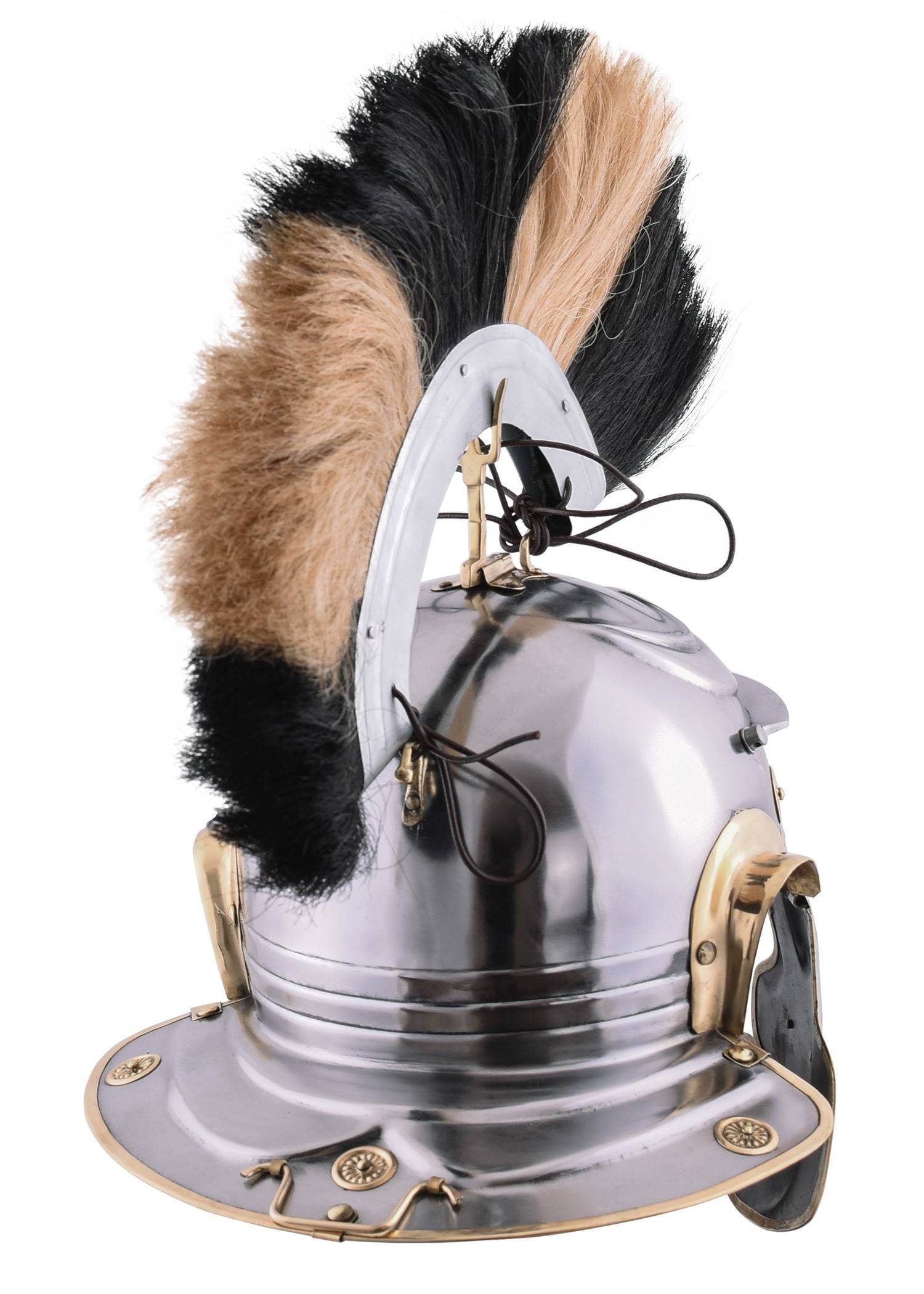 ​Römerhelm Imperial Gallic -G- Weisenau aus Stahl mit Helmbusch