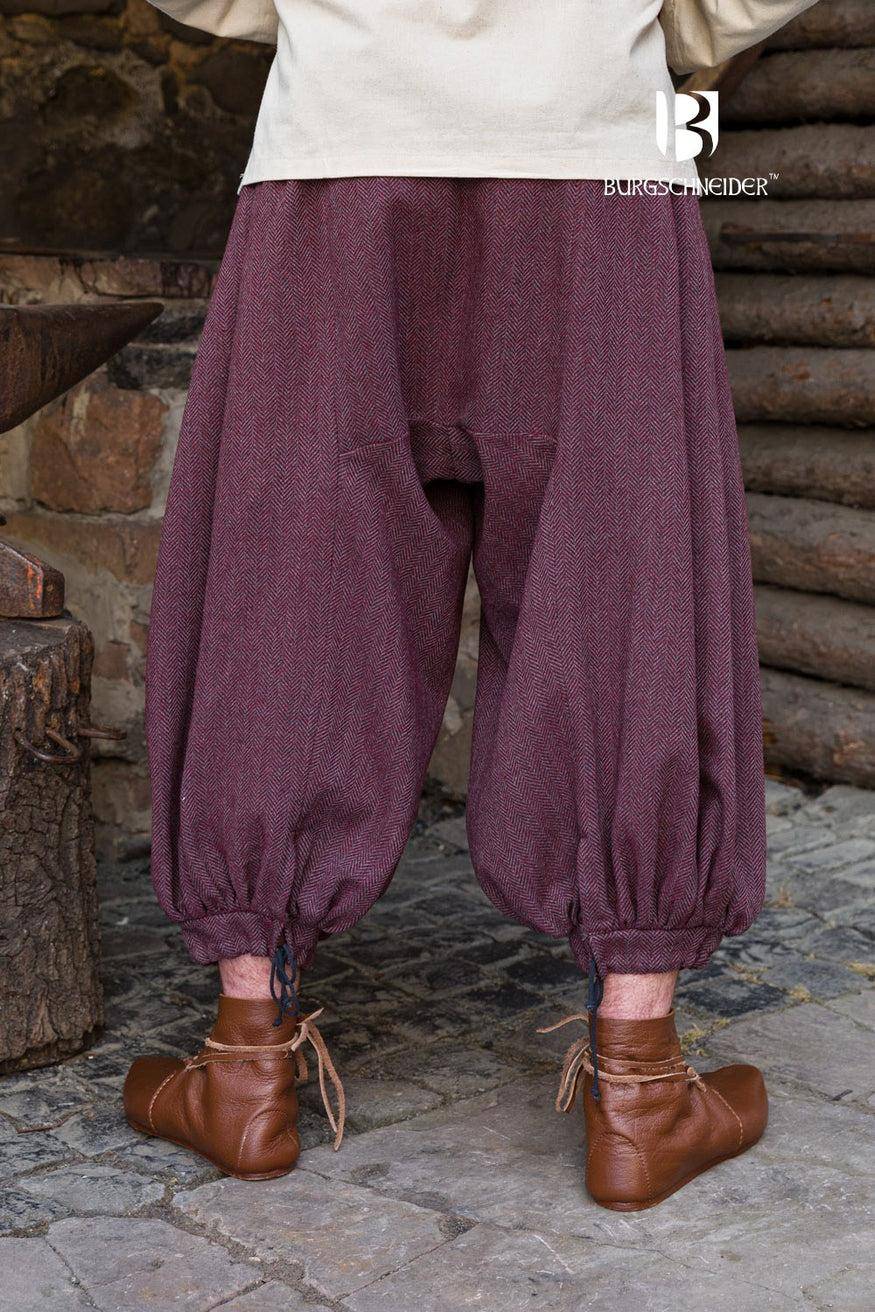 ​Rus Herringbone Broek Bordeaux/Grijs