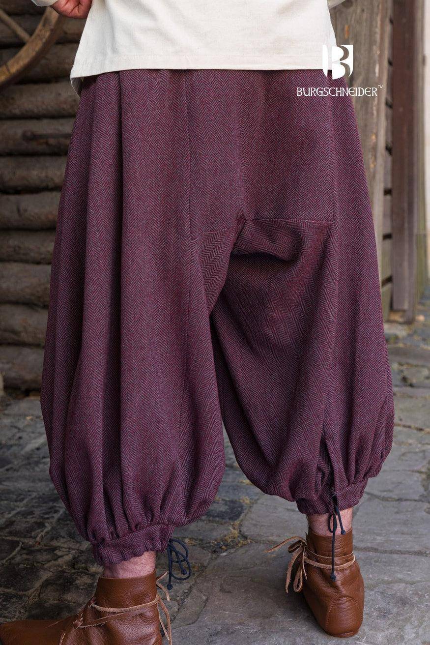 ​Rus Herringbone Broek Bordeaux/Grijs