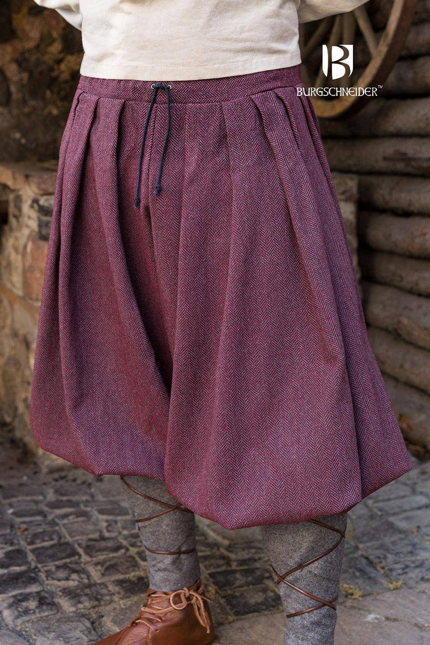 ​Rus Herringbone Broek Bordeaux/Grijs