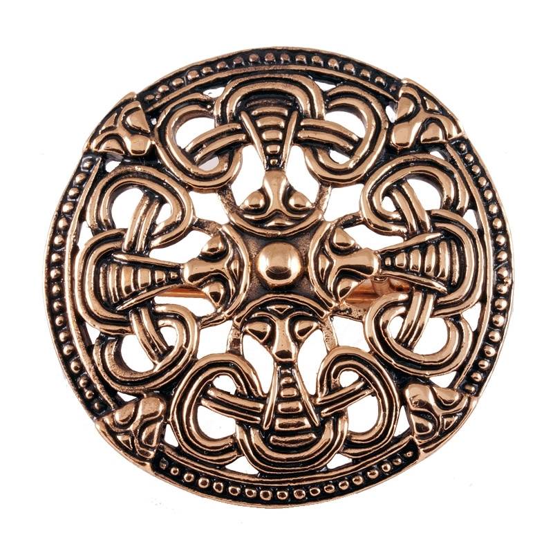 Wikinger Scheiben Fibel Bronze