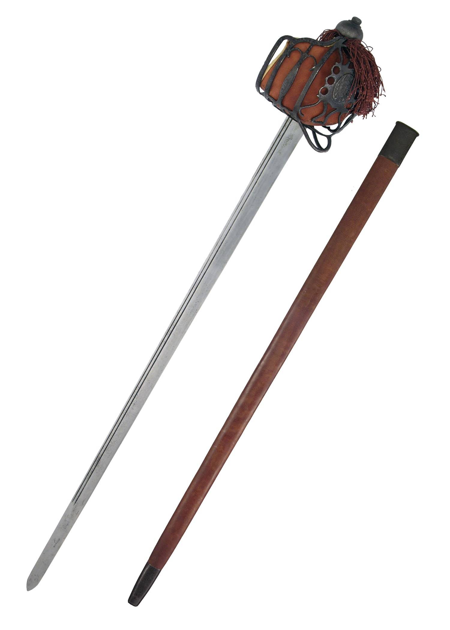 ​Schottisches Backsword mit Korbgefäß, Antikversion, Scharf