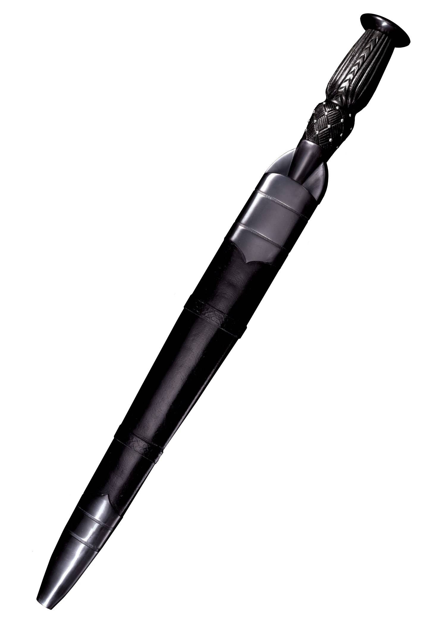 Schotse Dirk met lederen schede, Scherp