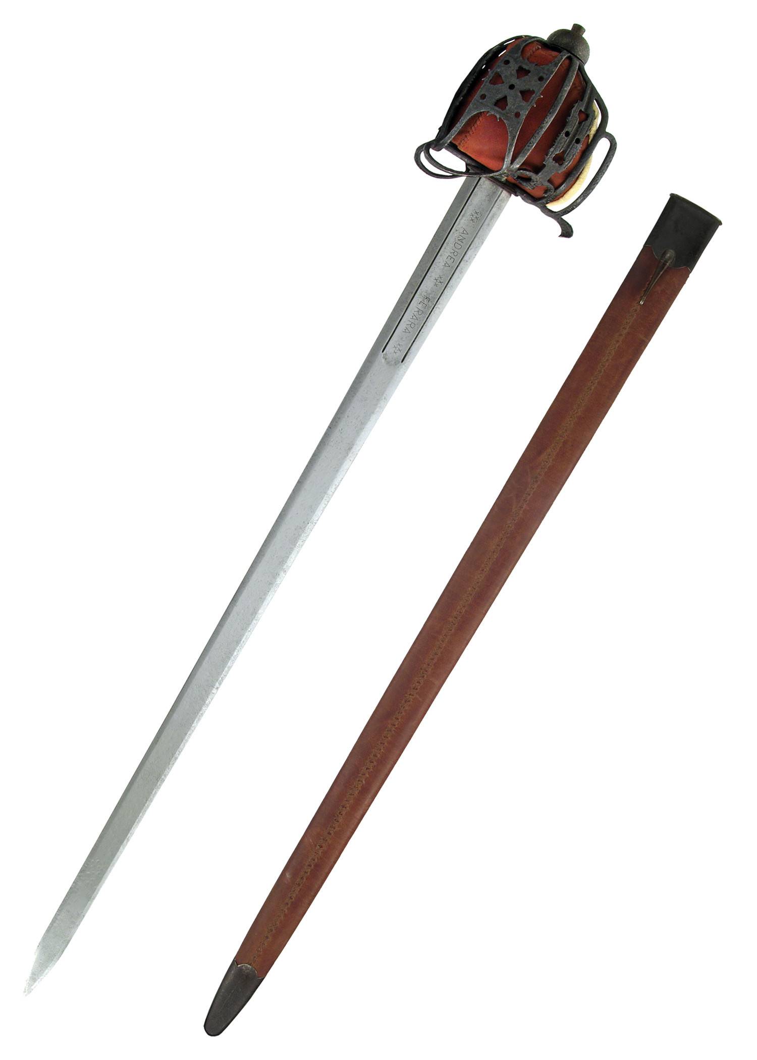 Schottisches Breitschwert mit Korbgriff, Antikversion