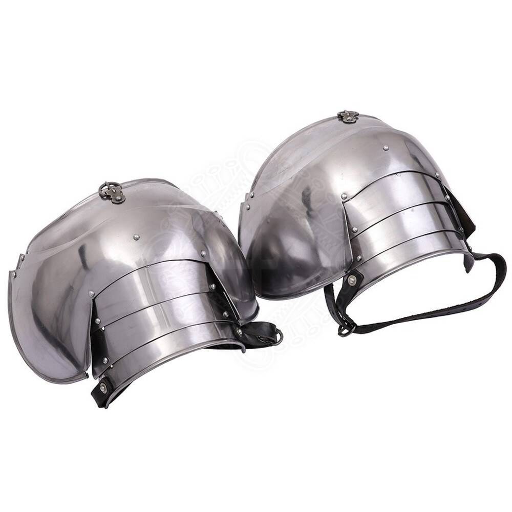 Paar Harnas Schouderbeschermers van 1,6 mm staal