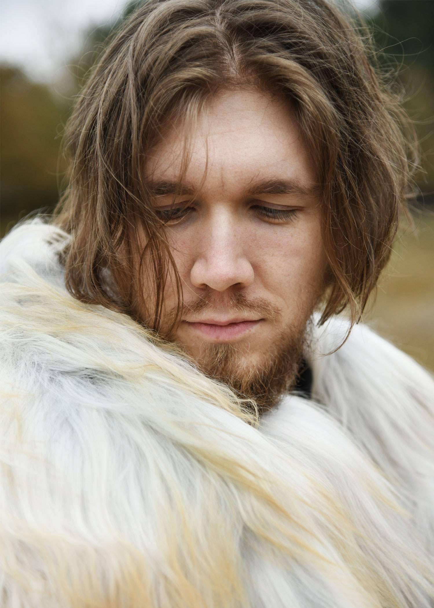Viking Schoudervacht, Schouderbont, gemaakt van een Noors Schapenras, gemêleerd