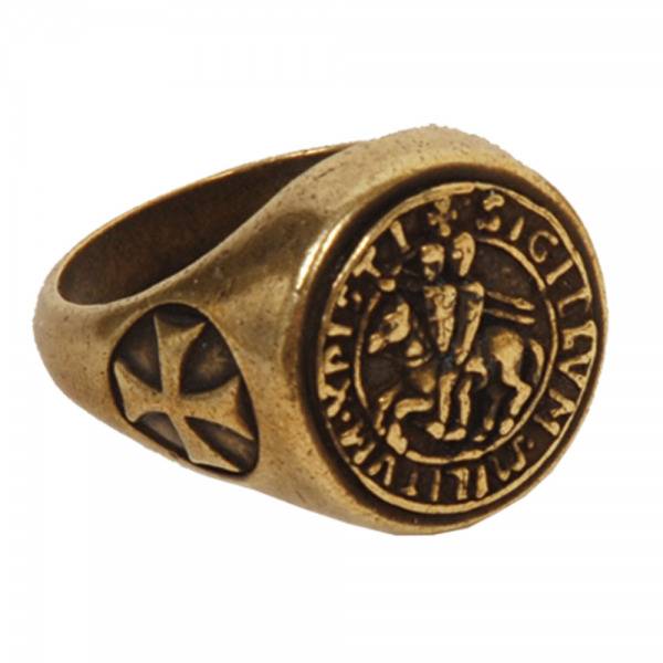 Tempeliers Ring Brons Kleur of Zilverkleur, maat 19