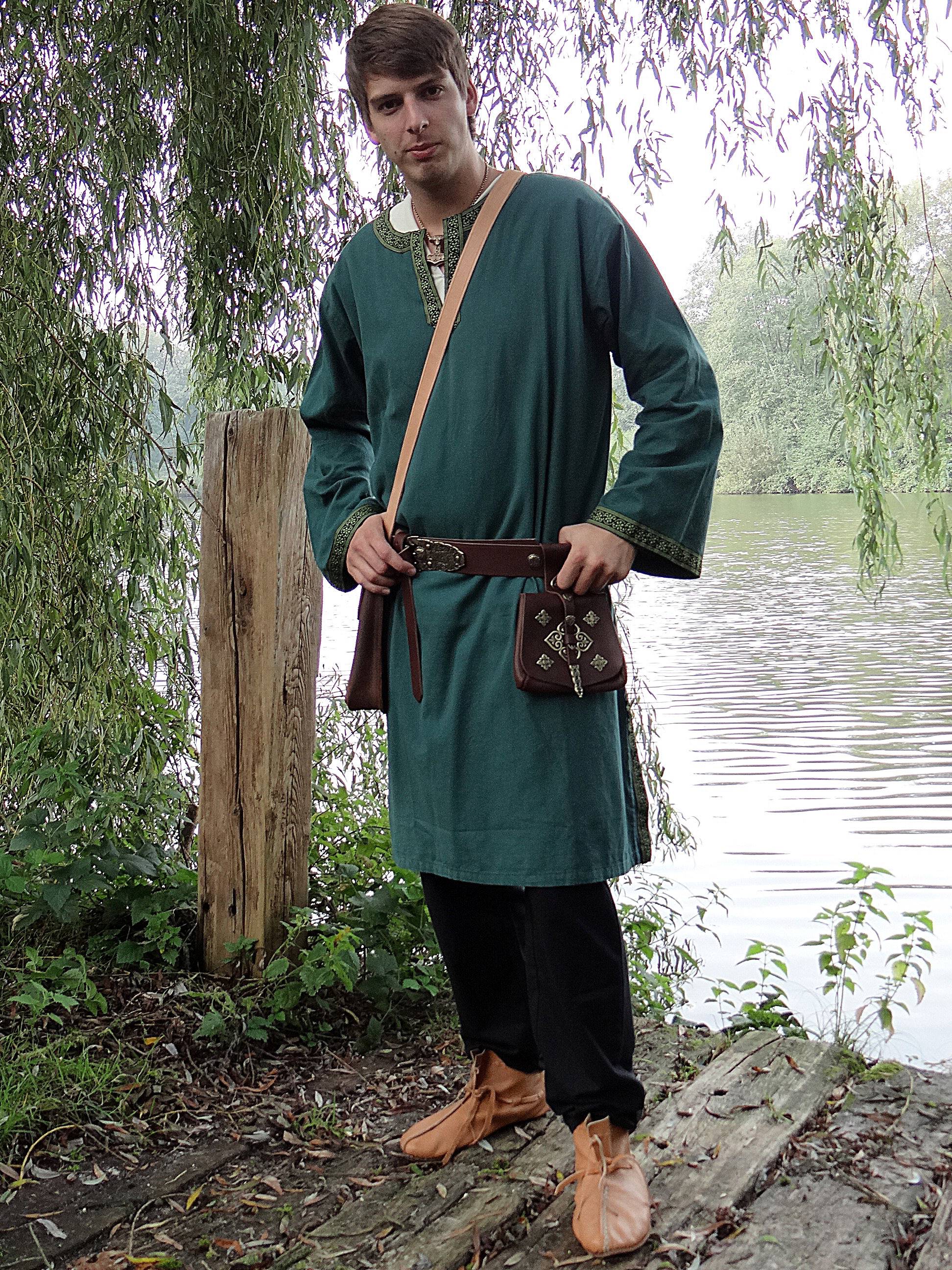Viking-Romeins-Middeleeuws Tuniek in Groen