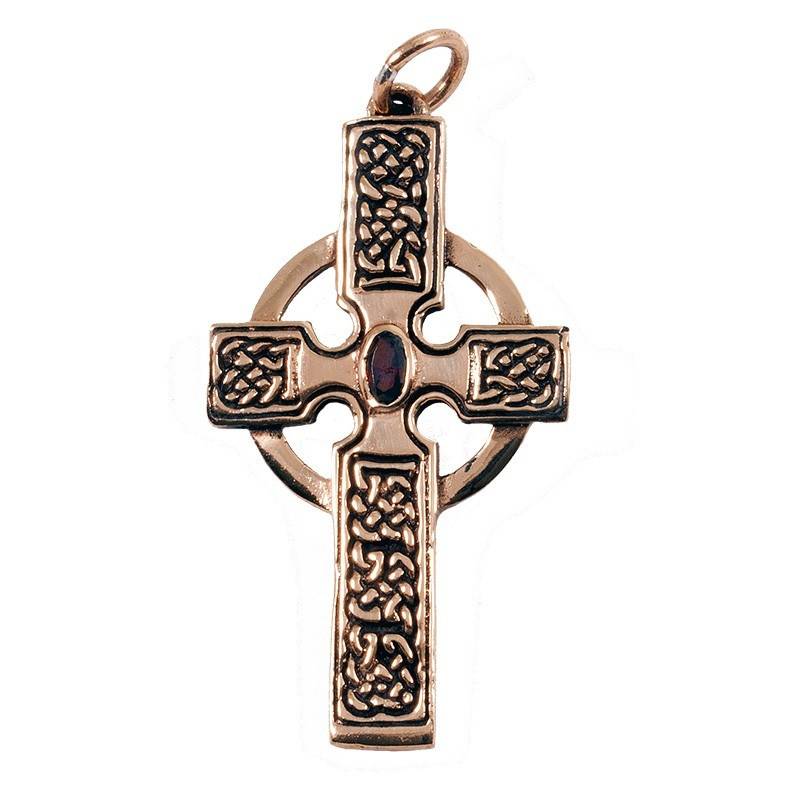 Keltische Kruis Hanger in Brons