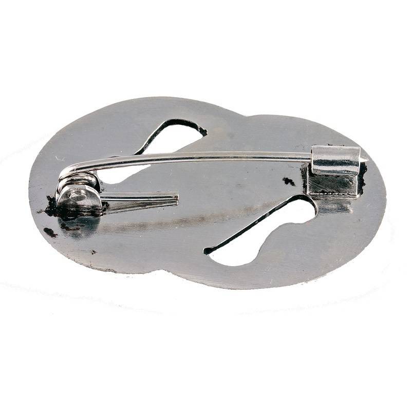 Germaanse Dierenkop Fibula in Zilver