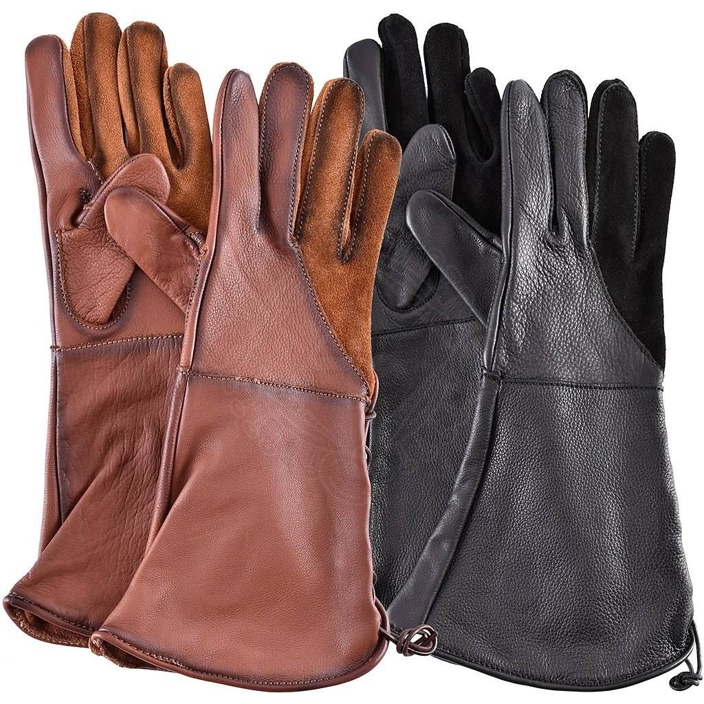 Falknerhandschuhe, schwarz