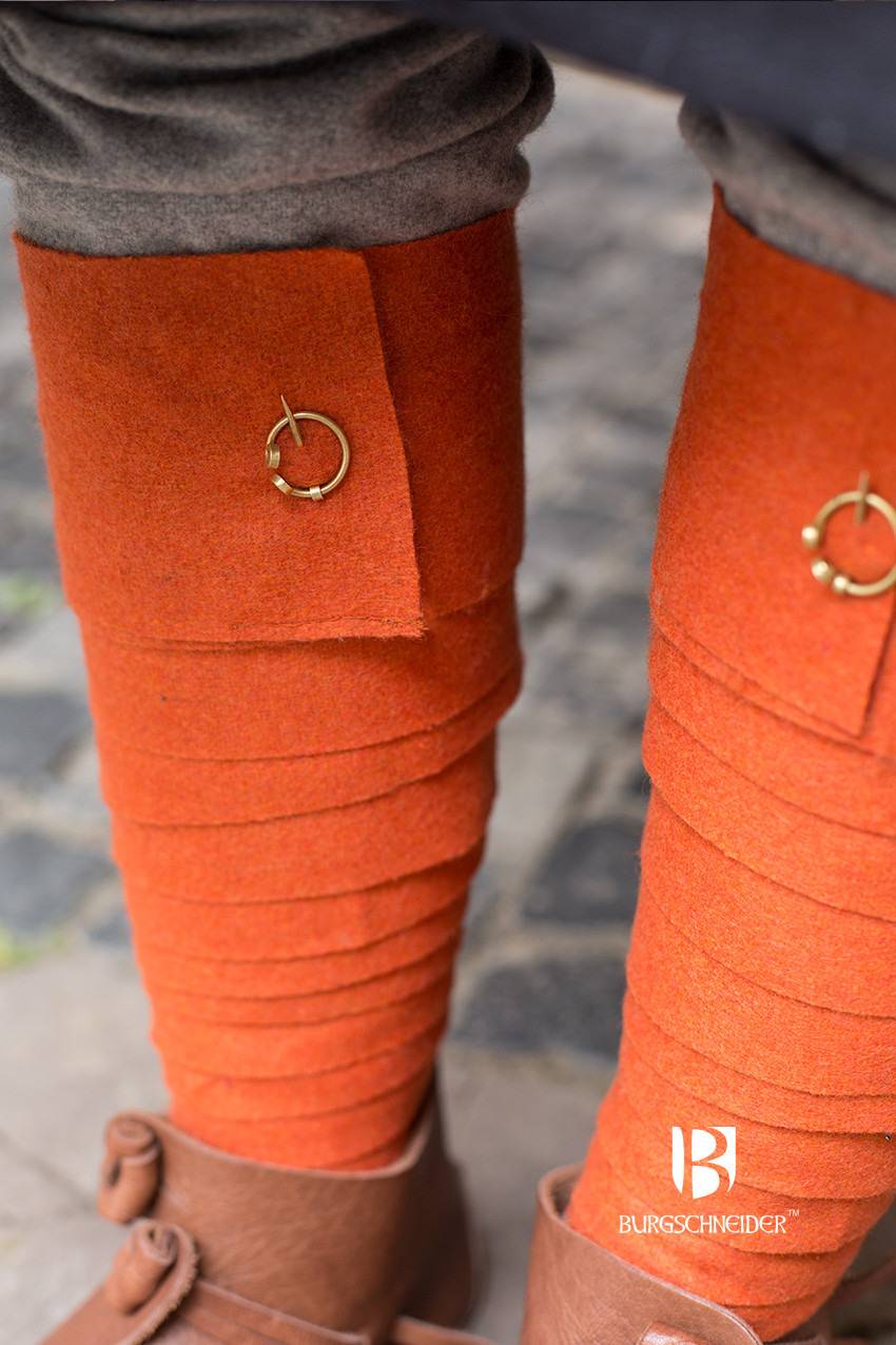 ​Wikinger Wadenwickel Aki von Wolle in Orange