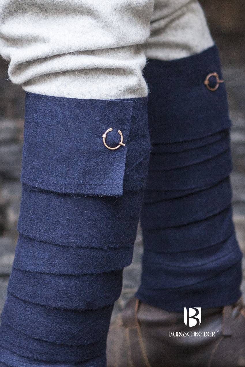 Wikinger Wadenwickel Aki von Wolle in Blau