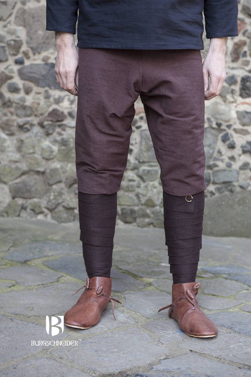​​Wikinger Wadenwickel Aki von Wolle in Braun