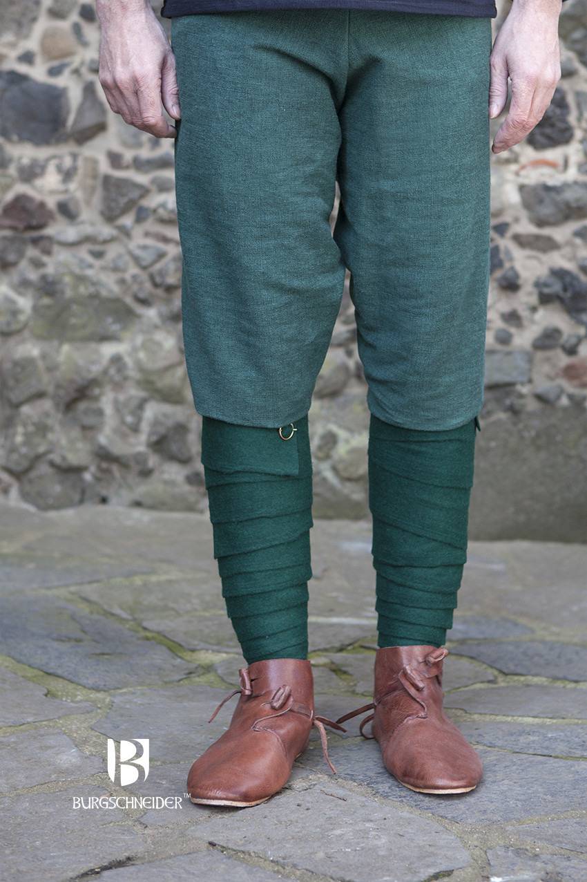 ​​​​​​Wikinger Wadenwickel Aki von Wolle in Grun