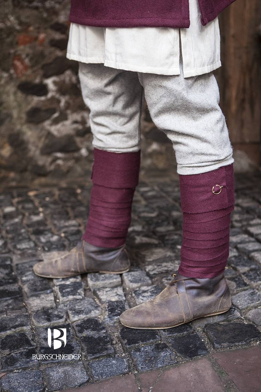 ​​Wikinger Wadenwickel Aki von Wolle in Rot