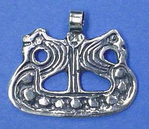 Viking Drakenboot Hanger, Lillevang, Denemarken 9e eeuws Brons (UITVERKOOP)