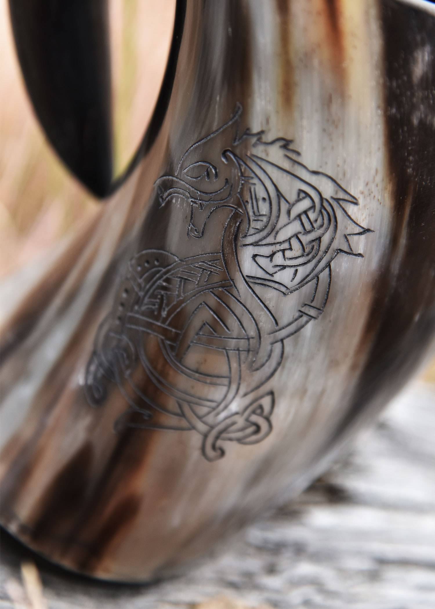 Viking Drinkbeker / Bierpul gemaakt van echt hoorn