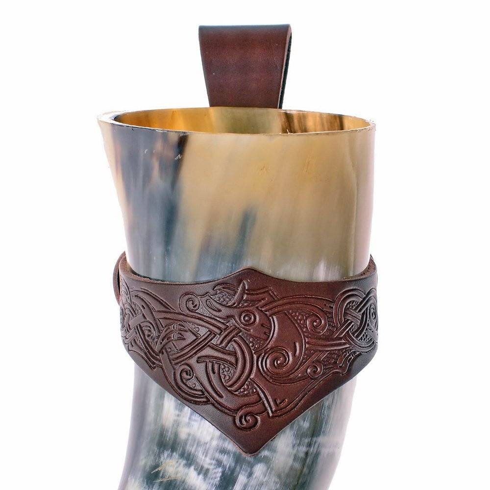 Viking Drinkhoornhouder Middel in Bruin