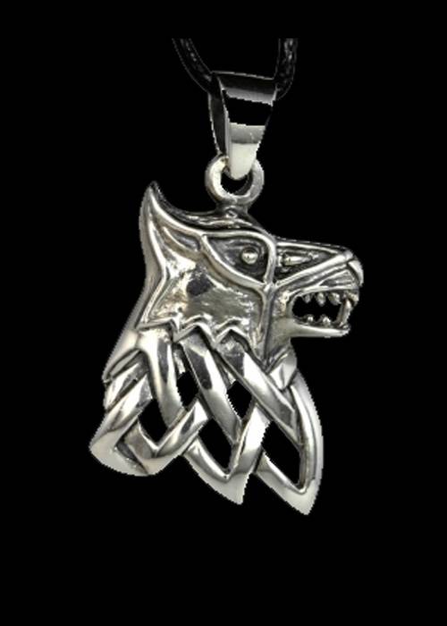 Viking Fenris Wolf Hanger Zilver (uitverkoop)