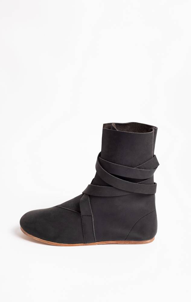 Wikinger Stiefel Haithabu in Schwartz