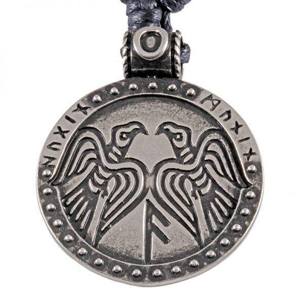 Viking Hugin en Munun Raven Hanger in Tin