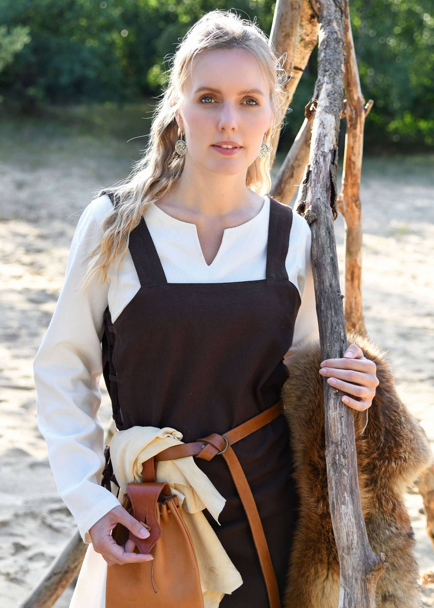 Leichtes Mittelalter Kleid, Wikingerkleid, natur