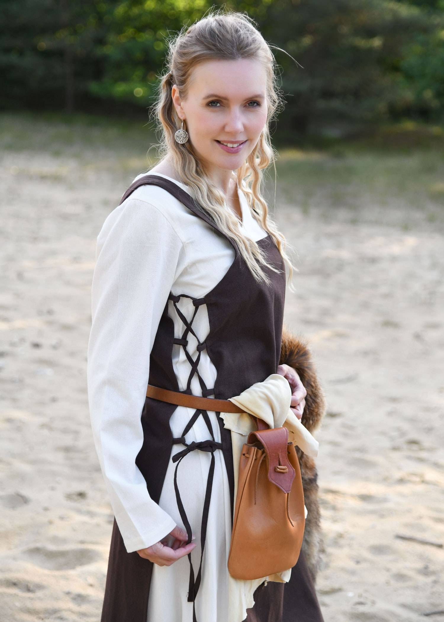 Leichtes Mittelalter Kleid, Wikingerkleid, natur