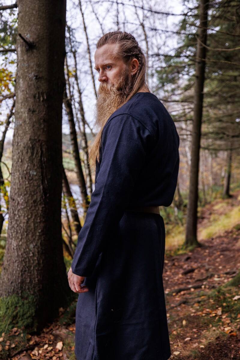Viking Kaftan van Wol in Zwart