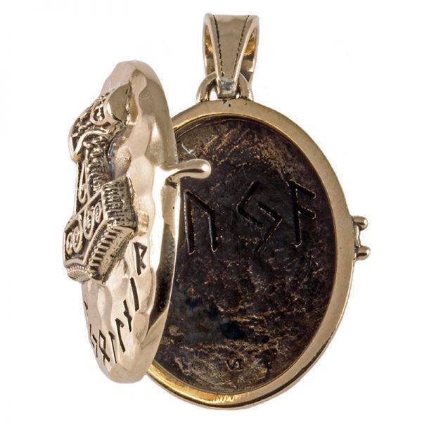 Viking Medaillon met Thor`s Hamer in Brons