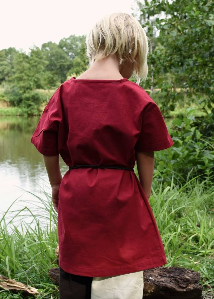 ​​Viking-Middeleeuwen Kinder Tuniek in Rood maat 146