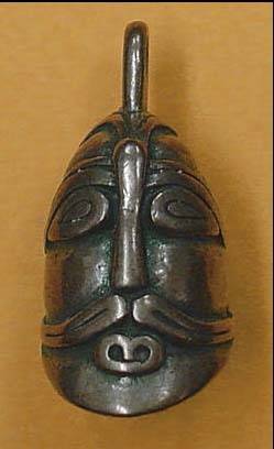 Viking Oorlogshoofd Hanger Brons, Aske, Zweden 10e eeuws (UITVERKOOP)