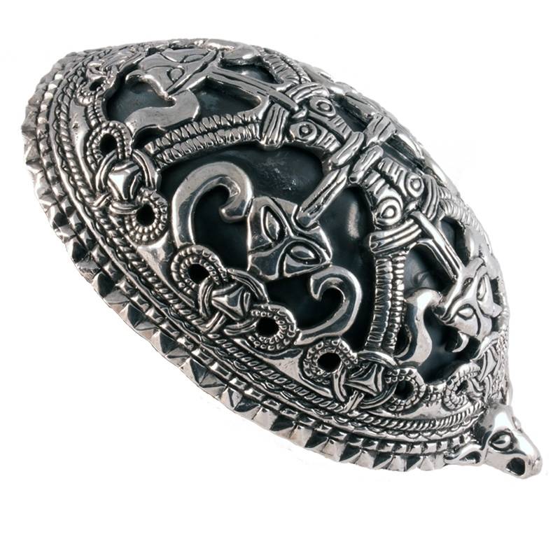 Viking Schildpad Ovaal Fibula in Zilver ( 925er)