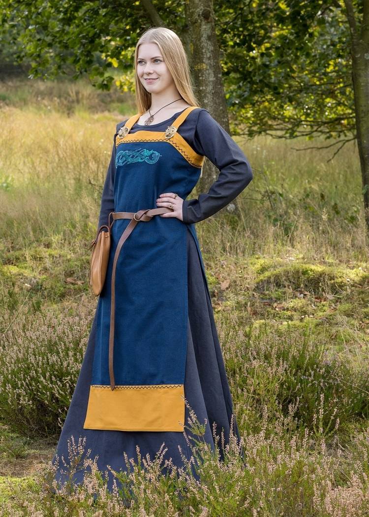 Viking Dames Overkleed in Blauw-Geel
