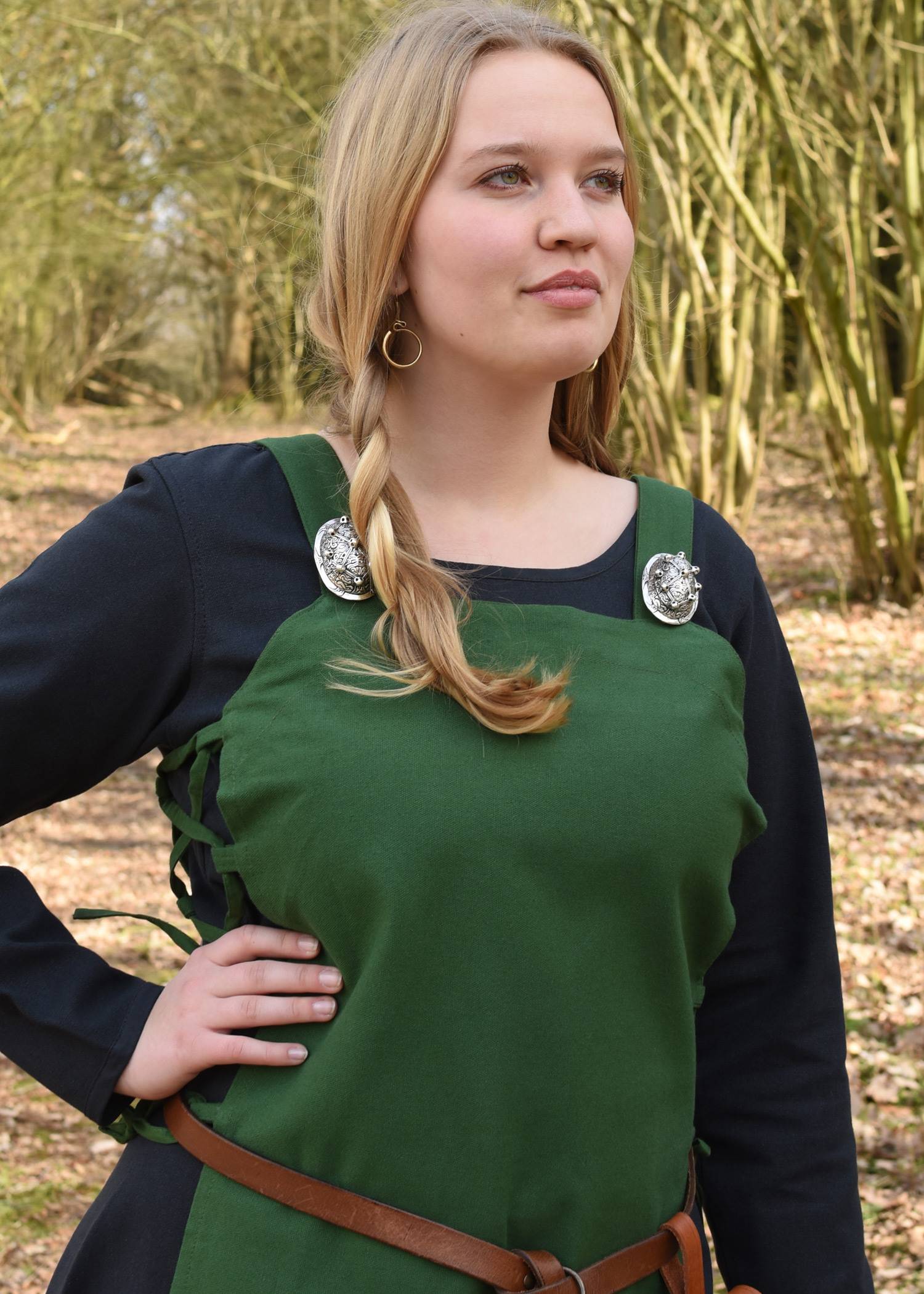 ​Wikinger Überkleid / Trägerkleid, grün