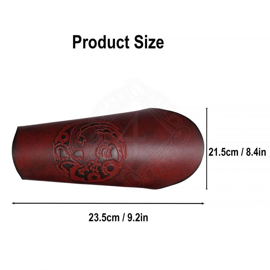 ​Viking lederen armbanden met reliëf Noorse Draken in Groen