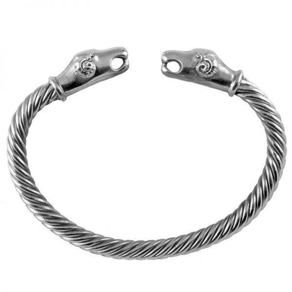 Viking Ramskop Armband in 925er Zilver