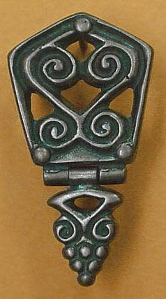 Wikinger Riemen Ende, 10Jh. in Bronze ,Great Moravia