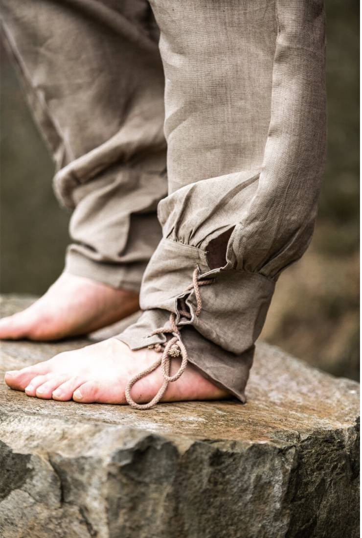 Viking Rus broek in 100% linnen in Zandkleur-Beige