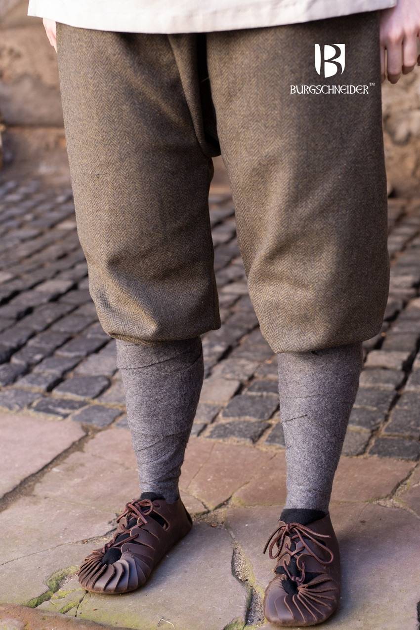 Viking Rusviking Broek Tilda - Visgraat in Olijfkleur/Grijs in Wolstof
