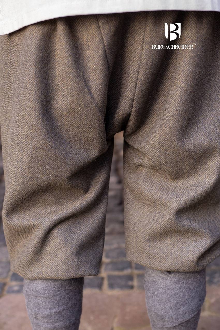 Viking Rusviking Broek Tilda - Visgraat in Olijfkleur/Grijs in Wolstof