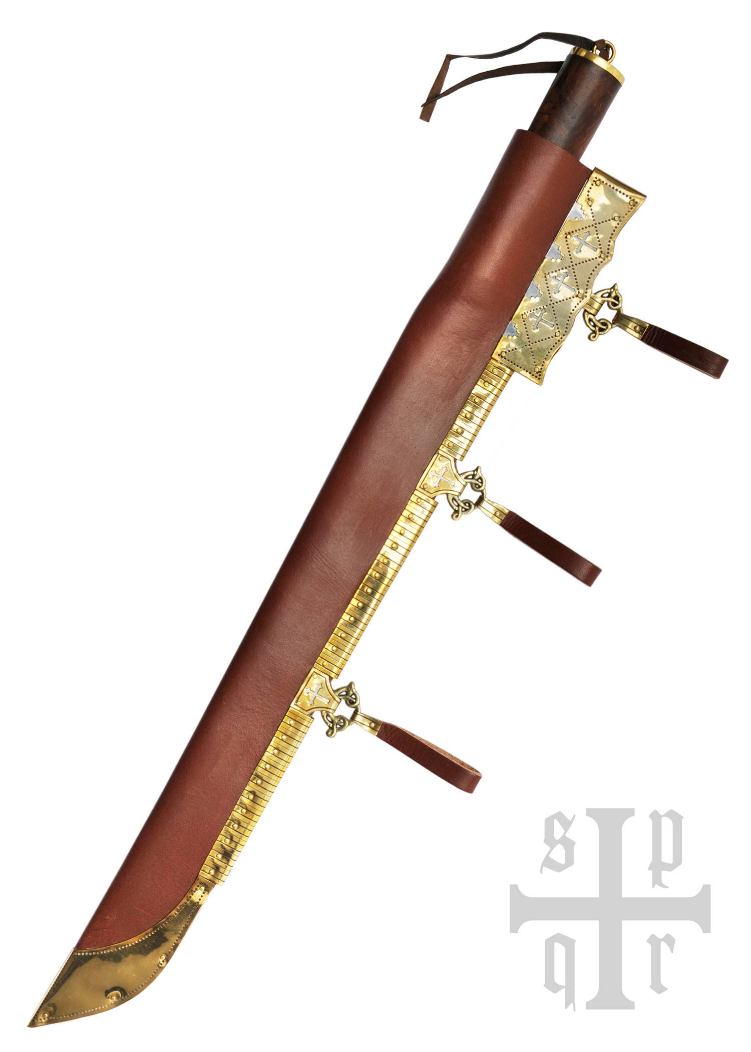 Lange sax van Birka, Viking sax mes, met koolstofstalen lemmet en hout/been handvat