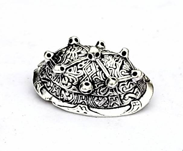 Wikinger Schildkrötenfibel-Ovalfibel Bronze Silber farbe