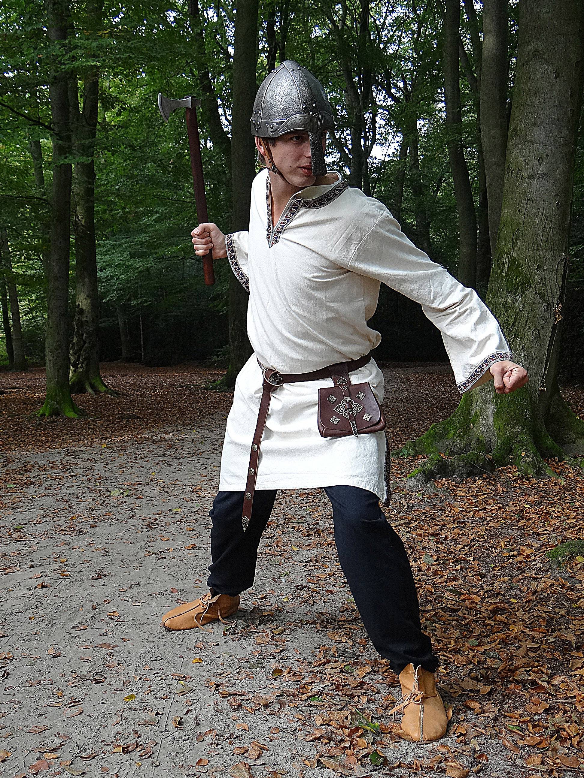 Viking-Romeins-Middeleeuws Tuniek in Natuurkleur
