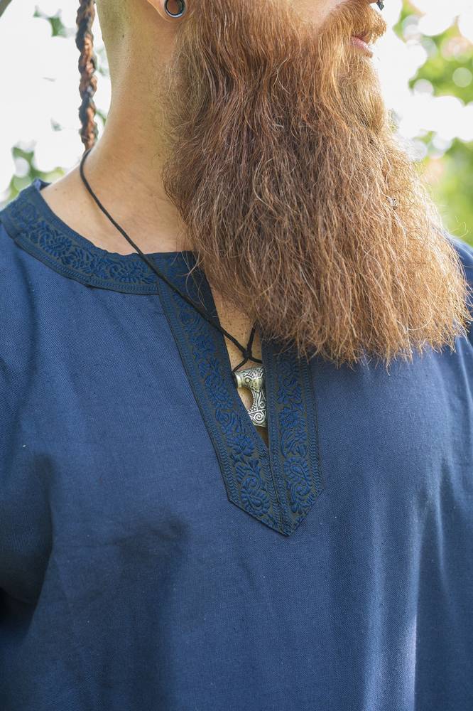 Viking-Romeins-Middeleeuws Tuniek in Blauw
