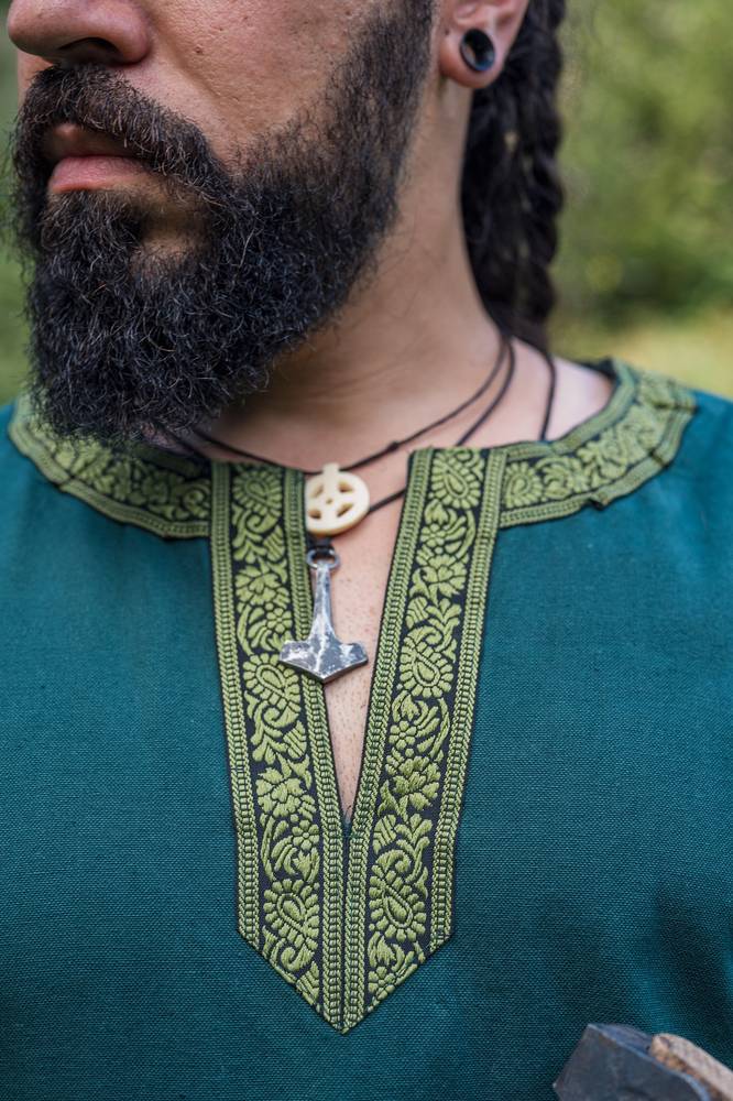 Viking-Romeins-Middeleeuws Tuniek in Groen