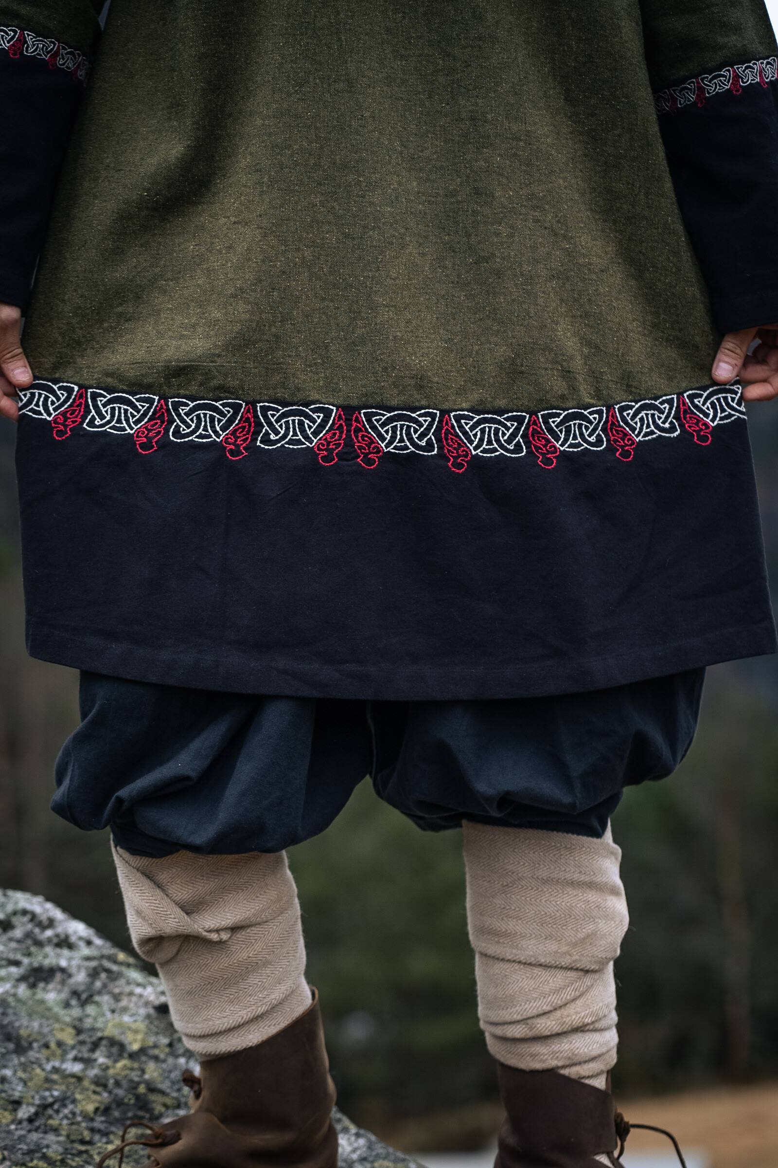 Vikingtuniek in Olijfkleur