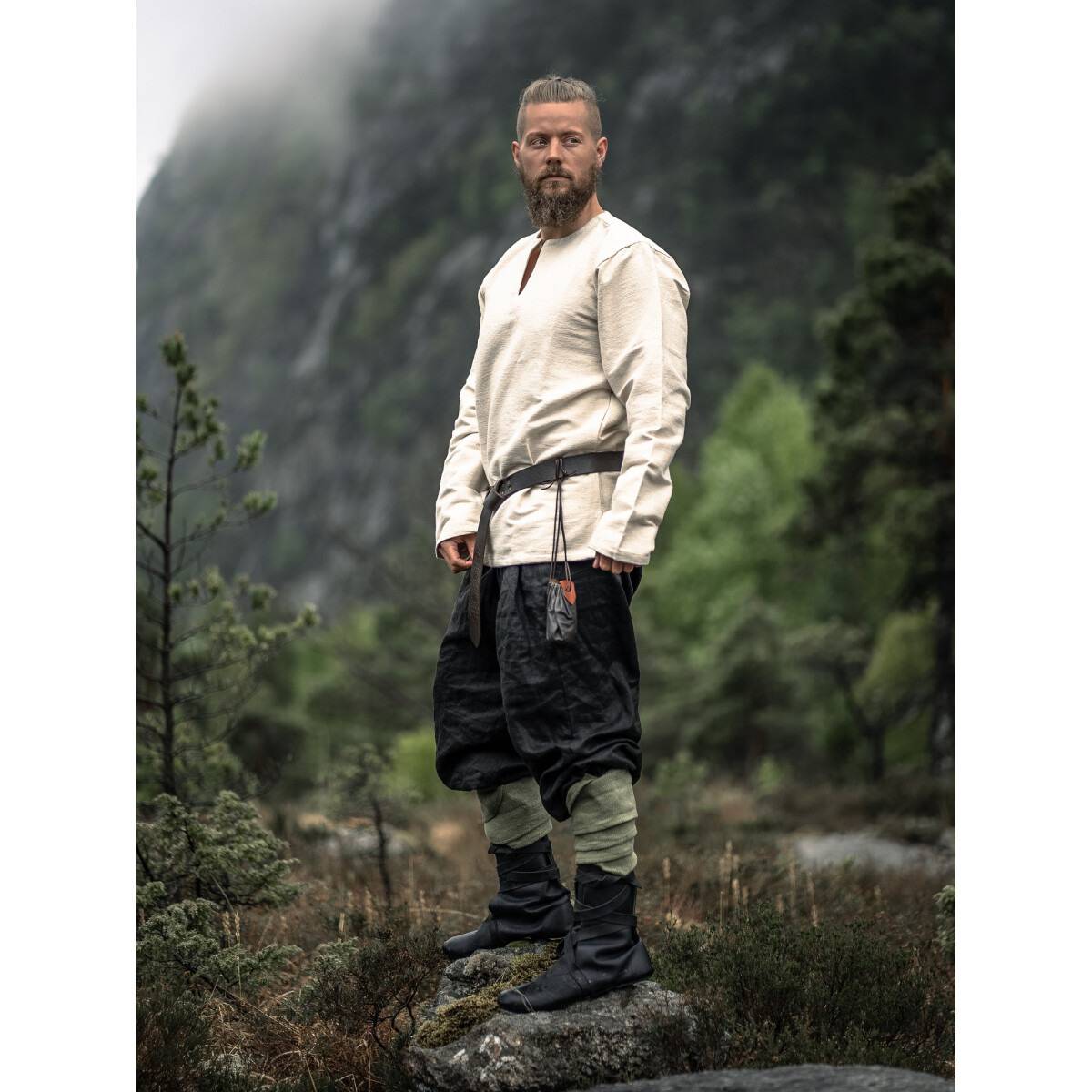 Wikinger Bluse, Langarmlig in Natur